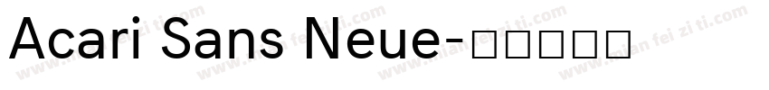 Acari Sans Neue字体转换